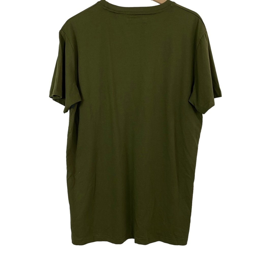 Craft + Flow Voyage T-Shirt Large Palm Tree Print 100% Cotton Short Sleeve Olive - Picture 2 of 8